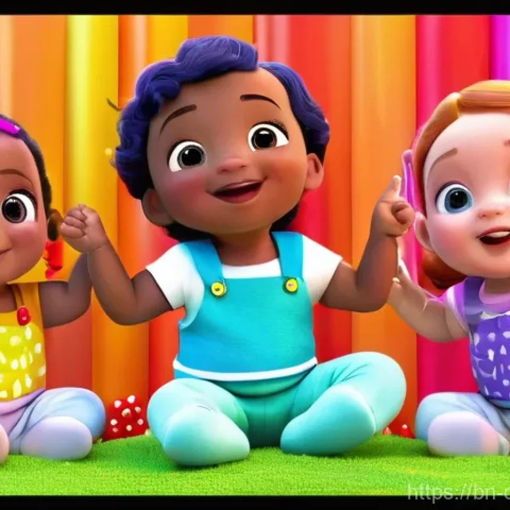 코코멜론과 빙고 BINGO  노래 비교 - **Vibrant Educational Discovery (Cocomelon Style)**
    A group of diverse toddlers and preschoolers...